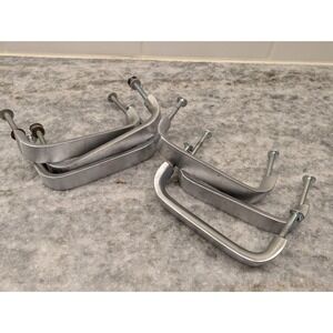 Reclaimed Vintage Brushed Aluminum Metal Drawer or Cabinet Pulls‎ 6pcs